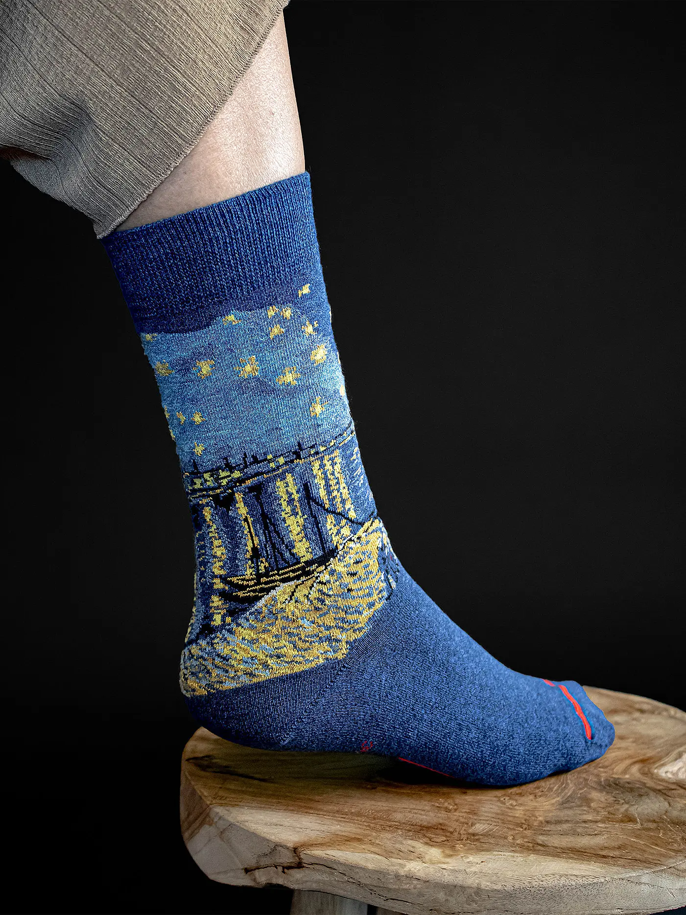 MUSEARTA | Damen Socken STARNIGHT RHONE - V. GOGH blue (36-40) | 